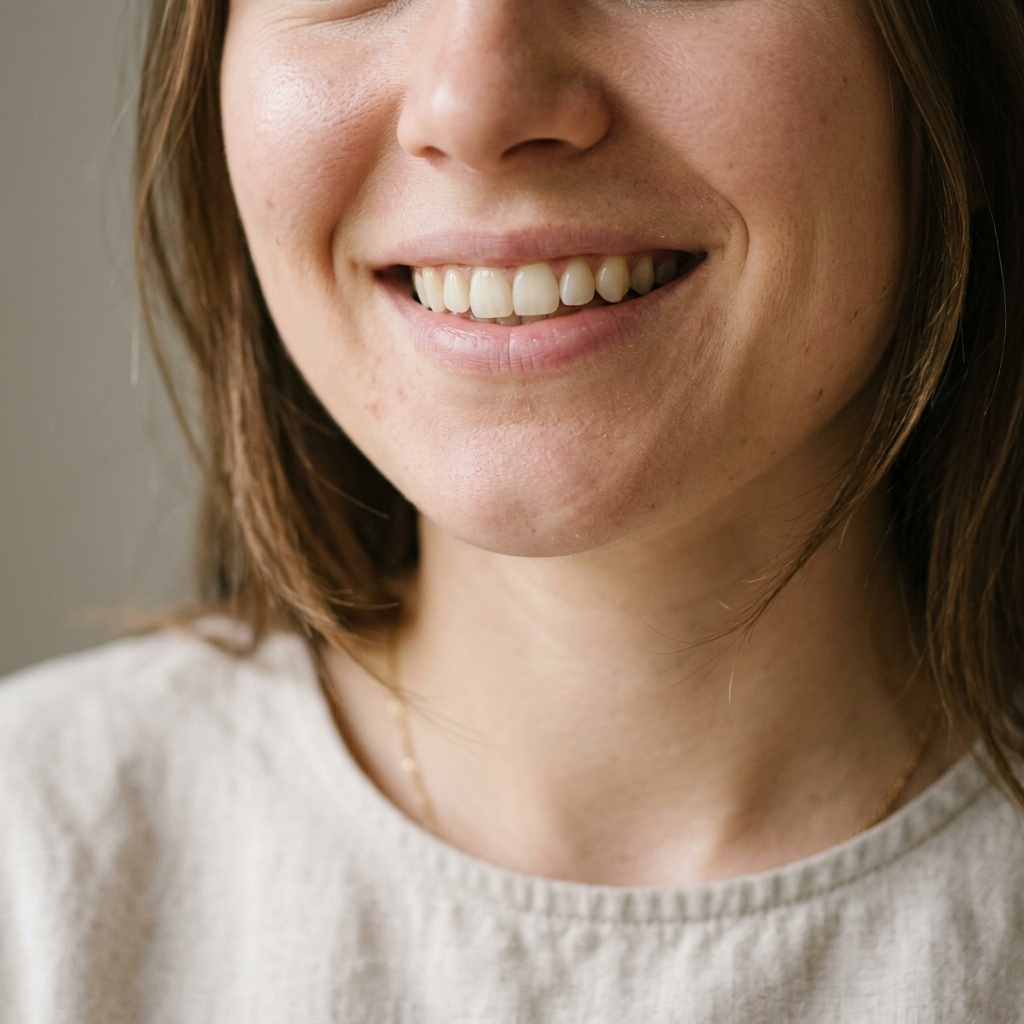Subtle natural healthy smile